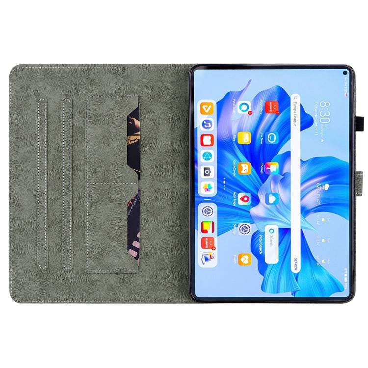 For Huawei MatePad Pro 11 2022 Tiger Pattern Flip Leather Tablet Case(Dark Green) - Huawei by PMC TechLife | Online Shopping South Africa | PMC TechLife | Buy Now Pay Later Mobicred