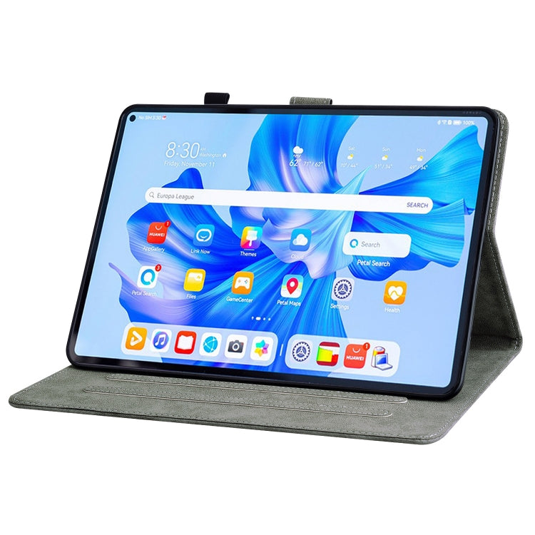 For Huawei MatePad Pro 11 2022 Tiger Pattern Flip Leather Tablet Case(Dark Green) - Huawei by PMC TechLife | Online Shopping South Africa | PMC TechLife | Buy Now Pay Later Mobicred