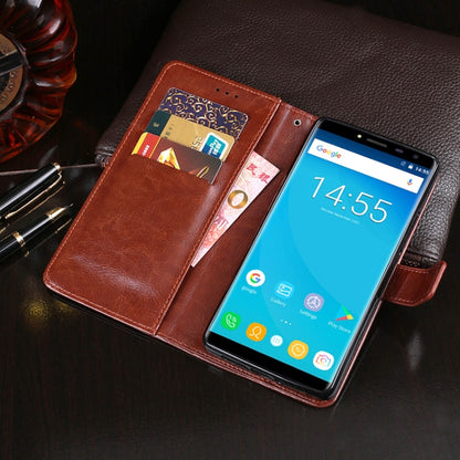 For Oukitel C8 idewei  Crazy Horse Texture Horizontal Flip Leather Case with Holder & Card Slots & Wallet(Dark Blue) - More Brand by idewei | Online Shopping South Africa | PMC Jewellery | Buy Now Pay Later Mobicred