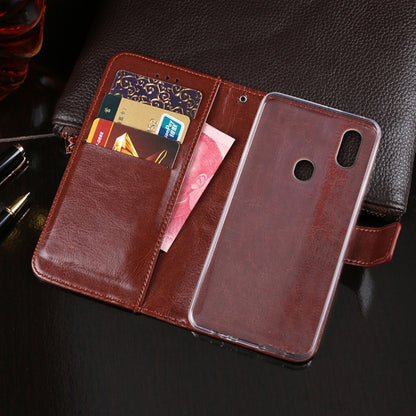 For Oukitel C15 Pro idewei  Crazy Horse Texture Horizontal Flip Leather Case with Holder & Card Slots & Wallet(Rose Red) - More Brand by idewei | Online Shopping South Africa | PMC Jewellery | Buy Now Pay Later Mobicred