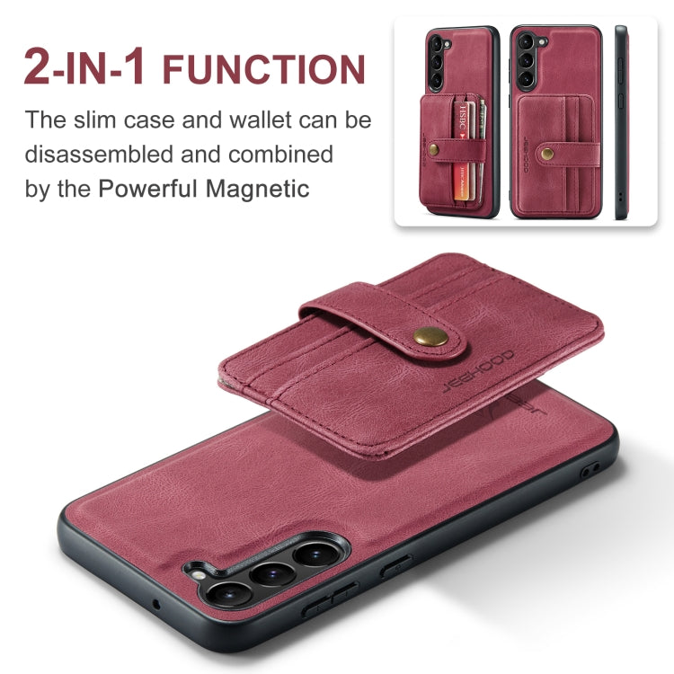 For Samsung Galaxy S24+ 5G JEEHOOD RFID Blocking Anti-Theft Magnetic Phone Case(Red) - Galaxy S24+ 5G Cases by JEEHOOD | Online Shopping South Africa | PMC Jewellery | Buy Now Pay Later Mobicred