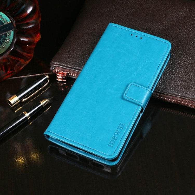 For Ulefone Note 7 idewei  Crazy Horse Texture Horizontal Flip Leather Case with Holder & Card Slots & Wallet(Sky Blue) - free shipping - PMC Jewellery - Order now!