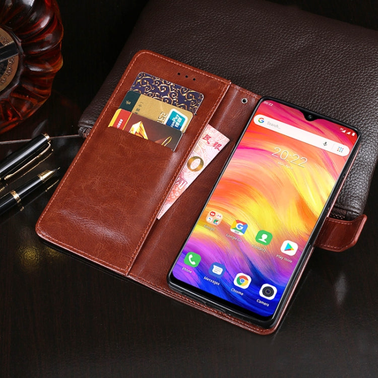 For Ulefone Note 7 idewei  Crazy Horse Texture Horizontal Flip Leather Case with Holder & Card Slots & Wallet(White) - Ulefone Cases by idewei | Online Shopping South Africa | PMC Jewellery | Buy Now Pay Later Mobicred