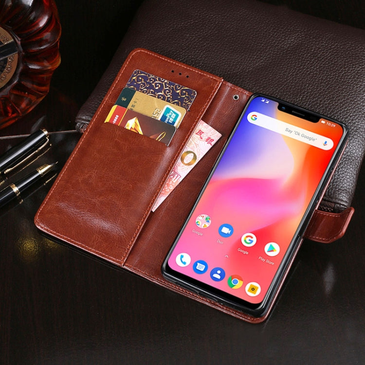 For Ulefone S10 Pro idewei  Crazy Horse Texture Horizontal Flip Leather Case with Holder & Card Slots & Wallet(Dark Blue) - More Brand by idewei | Online Shopping South Africa | PMC Jewellery | Buy Now Pay Later Mobicred