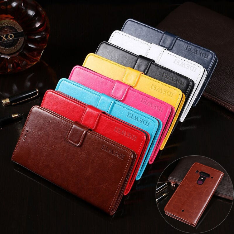 For HTC U12+ idewei Crazy Horse Texture Horizontal Flip Leather Case with Holder & Card Slots & Wallet(Black) - HTC by idewei | Online Shopping South Africa | PMC TechLife
