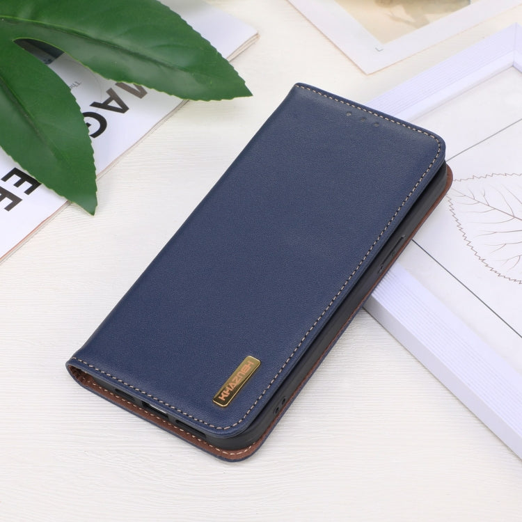 For OnePlus 11 5G KHAZNEH Nappa Top Layer Cowhide Leather Phone Case(Blue) - OnePlus Cases by PMC TechLife | Online Shopping South Africa | PMC TechLife | Buy Now Pay Later Mobicred