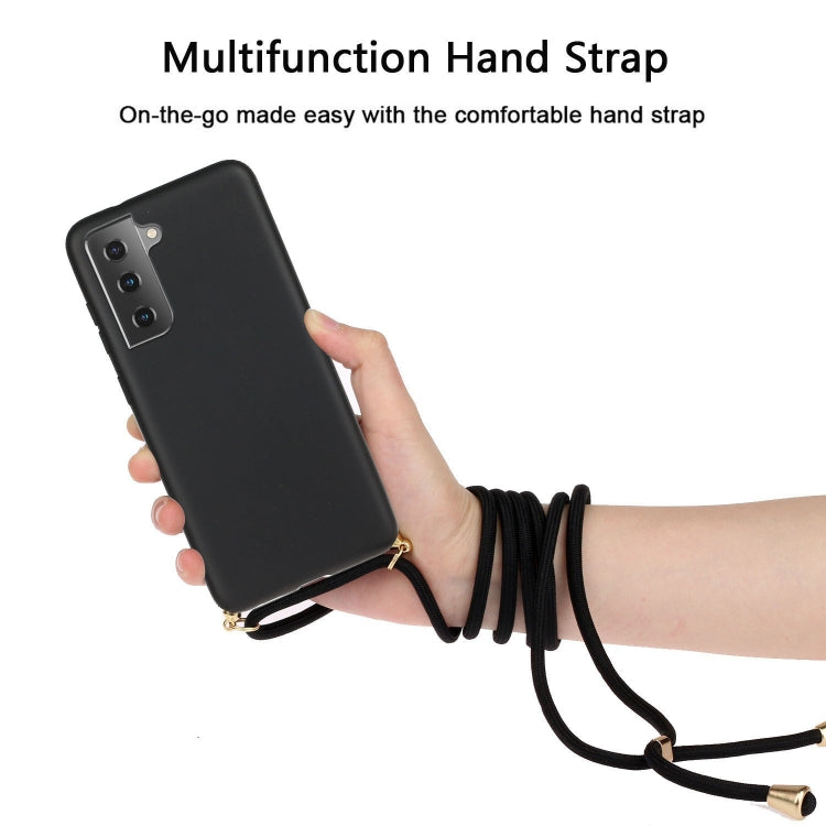For Samsung Galaxy A54 5G Wheat Straw Material + TPU Phone Case with Lanyard(Black) - Galaxy Phone Cases by PMC TechLife | Online Shopping South Africa | PMC TechLife