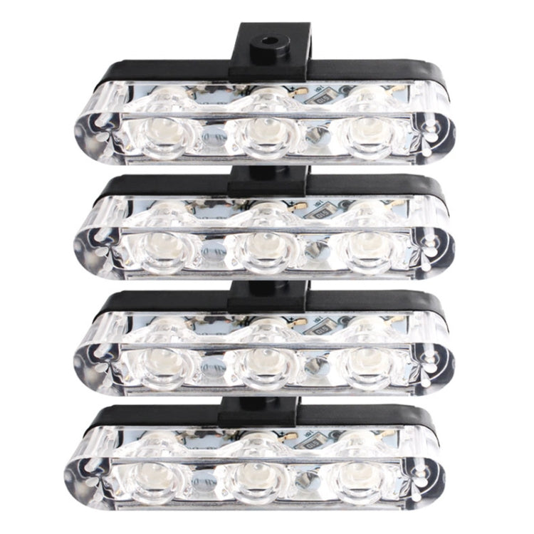 4 in 1 Car 12LEDs Grille Flash Lights Warning Lights with Wireless Remote Control, Color:Blue - free shipping - PMC TechLife - Order now!