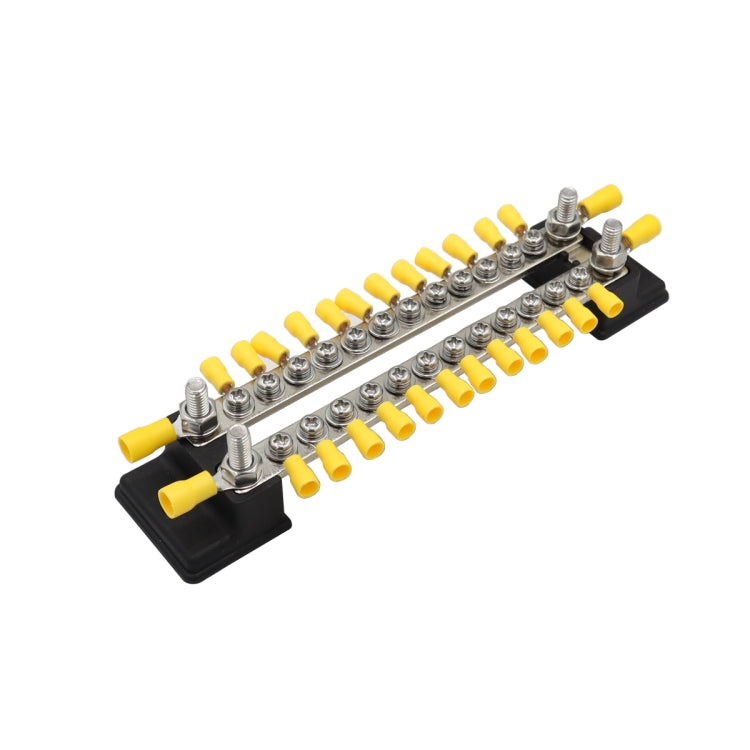 CP-3053 150A 12-48V RV Yacht Double-row 12-way Busbar with 28pcs Terminals(Black) - Booster Cable & Clip by PMC Jewellery | Online Shopping South Africa | PMC Jewellery | Buy Now Pay Later Mobicred