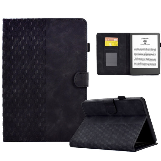 For Amazon Kindle Lite 2022 Rhombus Embossed Leather Tablet Case(Black) - Amazon by PMC Jewellery | Online Shopping South Africa | PMC Jewellery | Buy Now Pay Later Mobicred