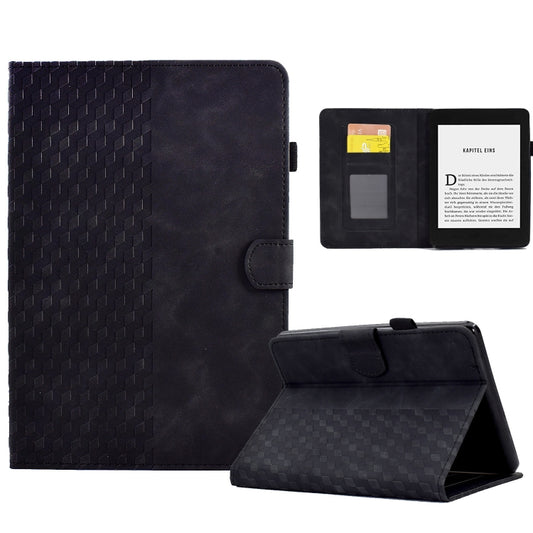 For Amazon Kindle PaperWhite 4 / 3 / 2 / 1 Rhombus Embossed Leather Tablet Case(Black) - Amazon by PMC Jewellery | Online Shopping South Africa | PMC Jewellery | Buy Now Pay Later Mobicred