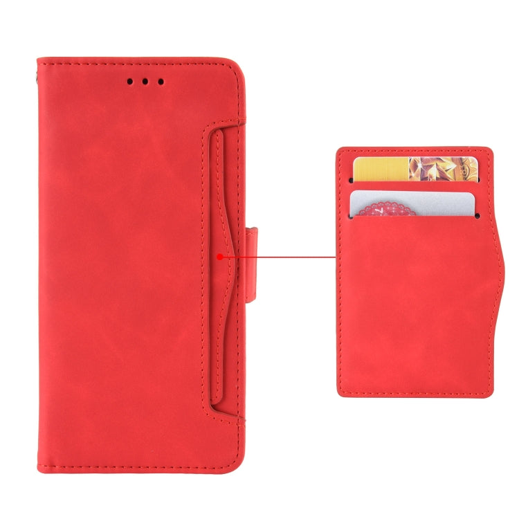 For Blackview A52 Skin Feel Calf Texture Card Slots Leather Phone Case(Red) - More Brand by PMC TechLife | Online Shopping South Africa | PMC TechLife | Buy Now Pay Later Mobicred