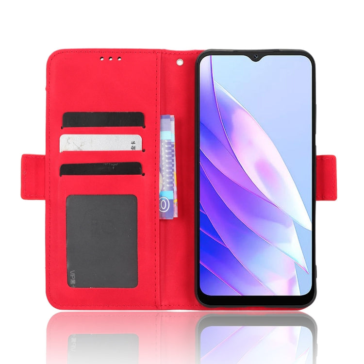 For Blackview A52 Skin Feel Calf Texture Card Slots Leather Phone Case(Red) - More Brand by PMC TechLife | Online Shopping South Africa | PMC TechLife | Buy Now Pay Later Mobicred