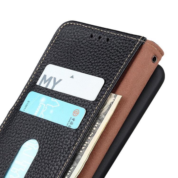 For Sony Xperia 10 IV KHAZNEH Litchi Genuine Leather Phone Case(Black) - Sony Cases by PMC TechLife | Online Shopping South Africa | PMC TechLife | Buy Now Pay Later Mobicred