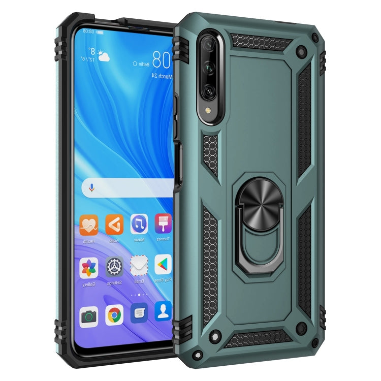 For Huawei Y9s Shockproof TPU + PC Protective Case with 360 Degree Rotating Holder(Green) - Huawei Cases by PMC Jewellery | Online Shopping South Africa | PMC Jewellery