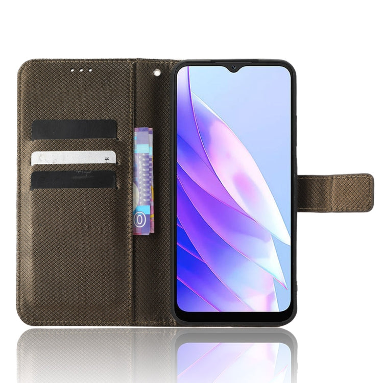 For Blackview A52 Diamond Texture Leather Phone Case(Brown) - More Brand by PMC Jewellery | Online Shopping South Africa | PMC Jewellery | Buy Now Pay Later Mobicred