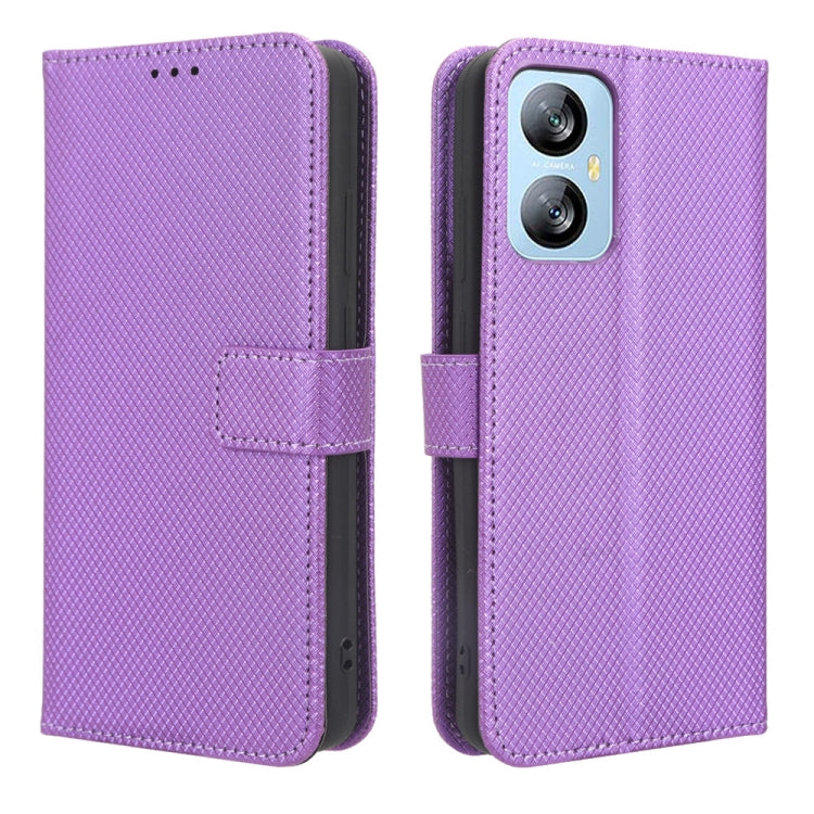 For Blackview A52 Diamond Texture Leather Phone Case(Purple) - More Brand by PMC Jewellery | Online Shopping South Africa | PMC Jewellery | Buy Now Pay Later Mobicred