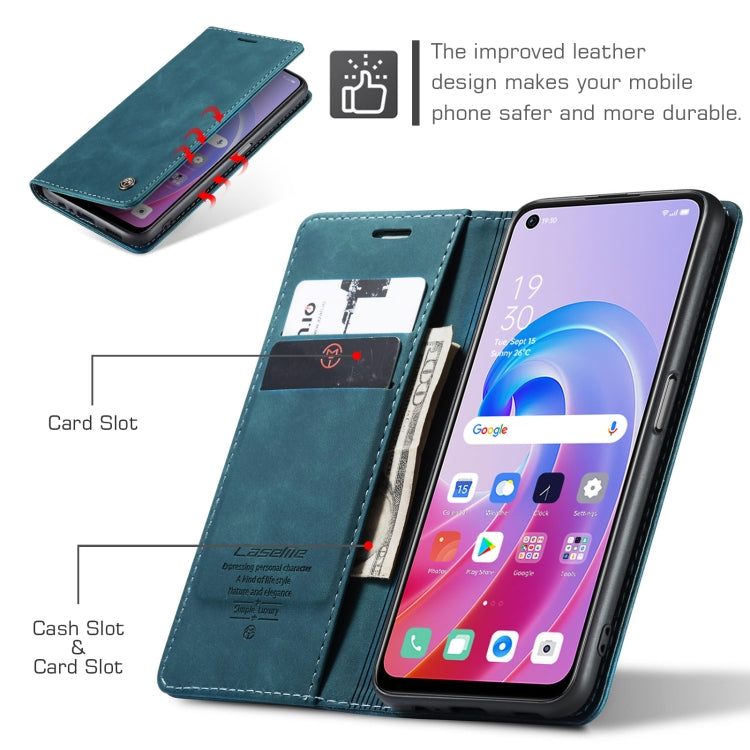 CaseMe 013 Multifunctional Horizontal Flip Leather Phone Case For OPPO A96 4G / A36 4G／A76 4G／K10 4G ／Realme 9i 4G (Blue) - OPPO Cases by CaseMe | Online Shopping South Africa | PMC Jewellery | Buy Now Pay Later Mobicred