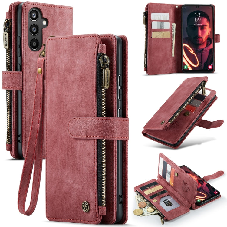 For Samsung Galaxy A34 5G CaseMe C30 Multifunctional Leather Phone Case(Red) - Galaxy Phone Cases by CaseMe | Online Shopping South Africa | PMC Jewellery | Buy Now Pay Later Mobicred