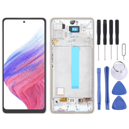 For Samsung Galaxy A53 5G SM-A536 6.48 inch OLED LCD Screen Digitizer Full Assembly with Frame (White) - LCD Screen by PMC Jewellery | Online Shopping South Africa | PMC Jewellery | Buy Now Pay Later Mobicred