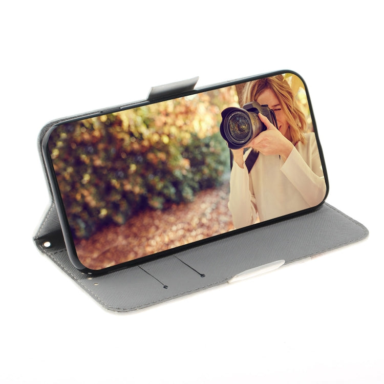 For OPPO Reno8 T 4G 3D Colored Horizontal Flip Leather Phone Case(Cute Cat) - OPPO Cases by PMC TechLife | Online Shopping South Africa | PMC TechLife | Buy Now Pay Later Mobicred