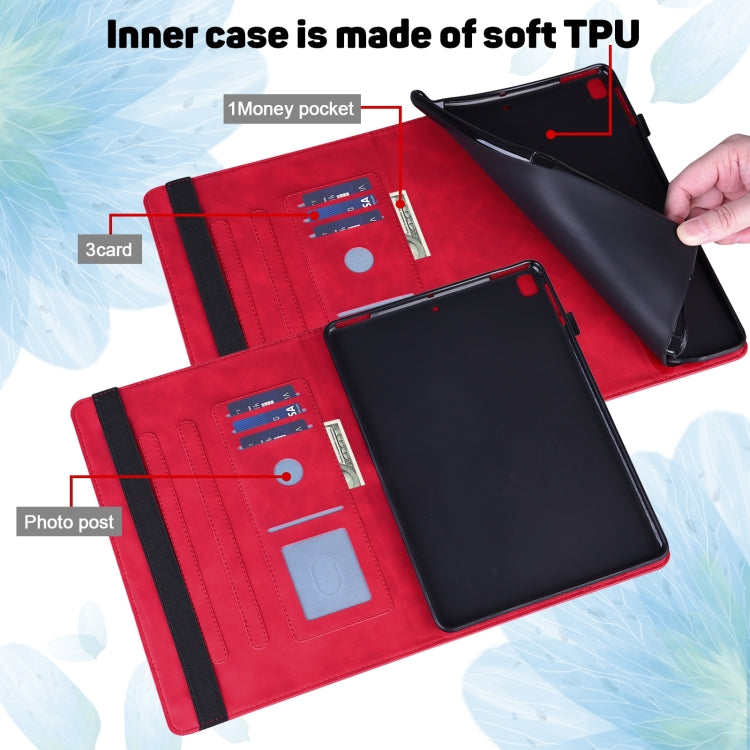 For Lenovo Tab P11 Pro Gen 2 Peacock Embossed Pattern Leather Tablet Case(Red) - Lenovo by PMC TechLife | Online Shopping South Africa | PMC TechLife | Buy Now Pay Later Mobicred