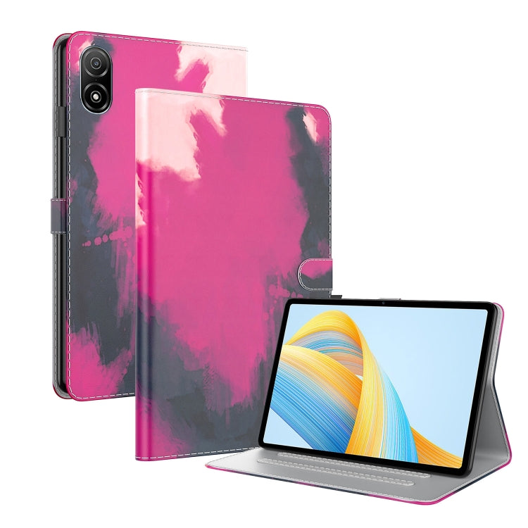 For Honor Pad V8 Pro Watercolor Pattern Flip Leather Tablet Case(Berry Color) - Lenovo by PMC TechLife | Online Shopping South Africa | PMC TechLife | Buy Now Pay Later Mobicred