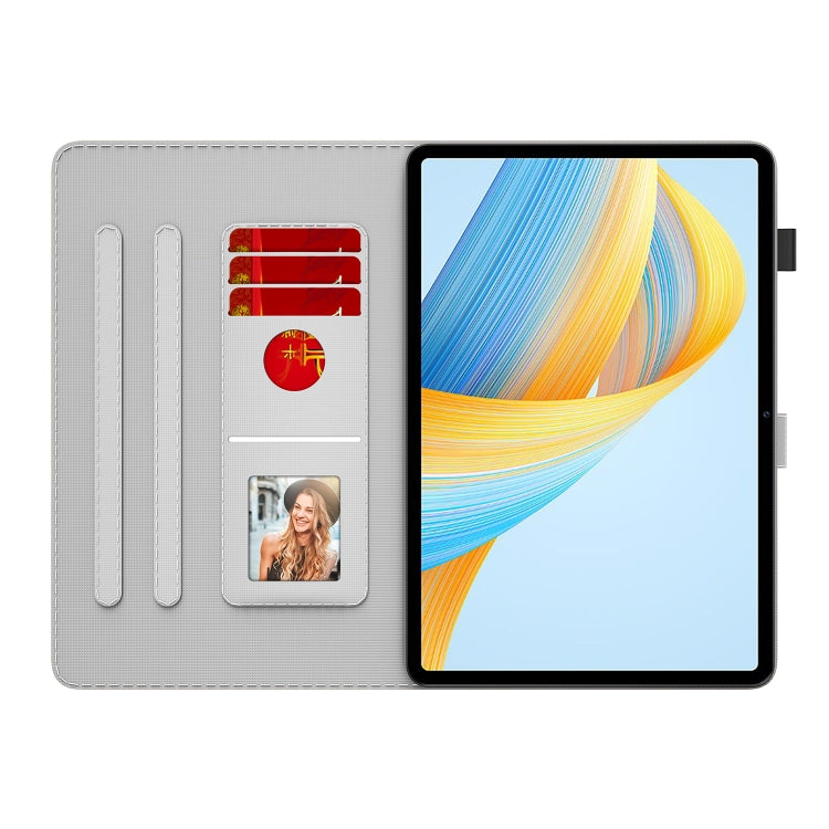 For Honor Pad V8 Pro Watercolor Pattern Flip Leather Tablet Case(Berry Color) - Lenovo by PMC TechLife | Online Shopping South Africa | PMC TechLife | Buy Now Pay Later Mobicred