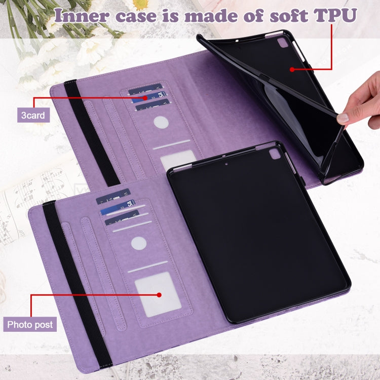 For Lenovo Tab P11 Gen 2 Tree & Deer Pattern Embossed Leather Tablet Case(Purple) - Lenovo by PMC TechLife | Online Shopping South Africa | PMC TechLife | Buy Now Pay Later Mobicred
