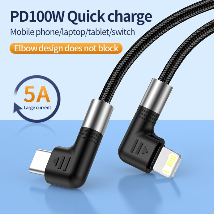 A9 30W USB-C/Type-C to 8 Pin Double Elbow Data Cable, Length:1m - 2 in 1 Cable by PMC Jewellery | Online Shopping South Africa | PMC Jewellery | Buy Now Pay Later Mobicred