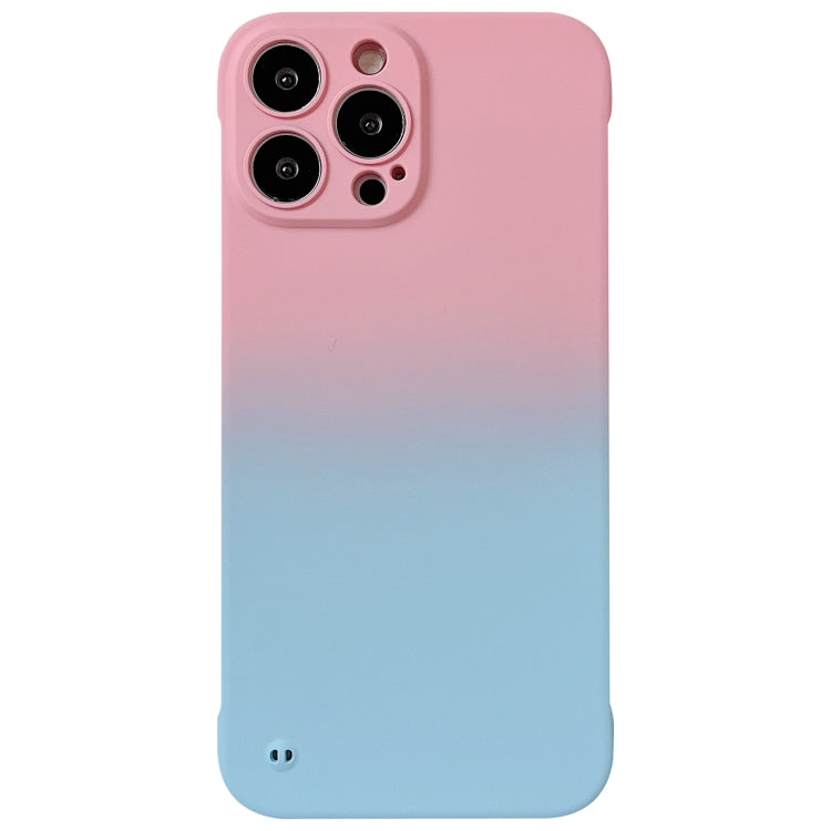 For iPhone 13 Pro Max Frameless Skin Feel Gradient Phone Case(Pink + Light Blue) - iPhone 13 Pro Max Cases by PMC Jewellery | Online Shopping South Africa | PMC Jewellery | Buy Now Pay Later Mobicred