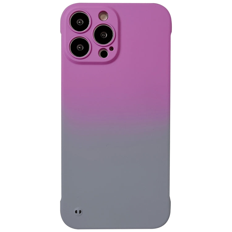 For iPhone 12 Pro Max Frameless Skin Feel Gradient Phone Case(Dark Purple + Grey) - iPhone 12 Pro Max Cases by PMC Jewellery | Online Shopping South Africa | PMC Jewellery | Buy Now Pay Later Mobicred