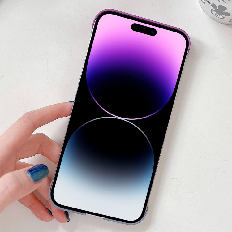 For iPhone 12 Pro Frameless Skin Feel Gradient Phone Case(Blue + Black) - iPhone 12 / 12 Pro Cases by PMC Jewellery | Online Shopping South Africa | PMC Jewellery | Buy Now Pay Later Mobicred