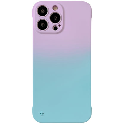 For iPhone XS Max Frameless Skin Feel Gradient Phone Case(Light Purple + Light Blue) - More iPhone Cases by PMC Jewellery | Online Shopping South Africa | PMC Jewellery | Buy Now Pay Later Mobicred