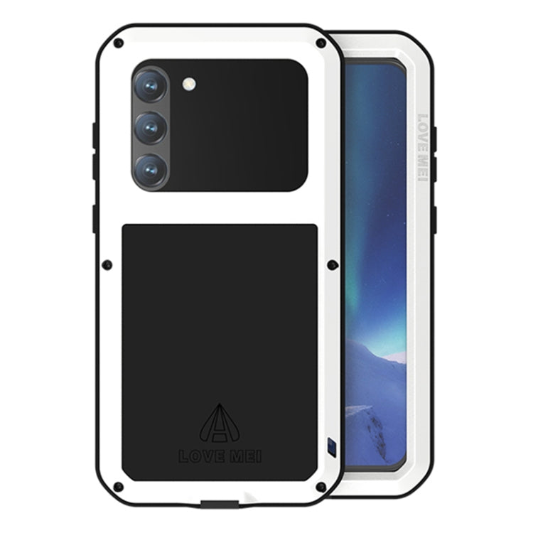 For Samsung Galaxy S23+ 5G LOVE MEI Metal Shockproof Life Waterproof Dustproof Phone Case(White) - Galaxy S23+ 5G Cases by LOVE MEI | Online Shopping South Africa | PMC Jewellery