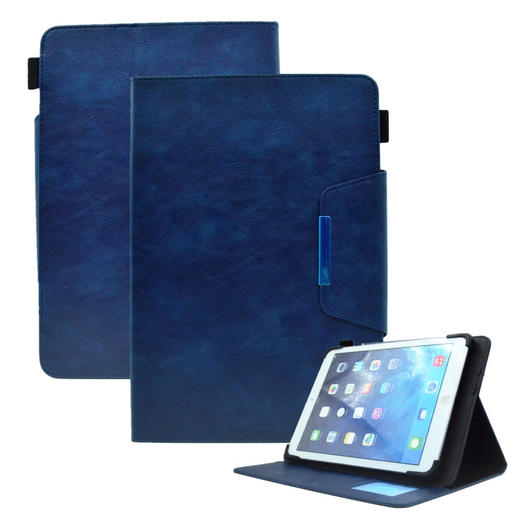 For 8 inch Suede Cross Texture Magnetic Clasp Leather Tablet Case(Blue) - free shipping - PMC TechLife - Order now!