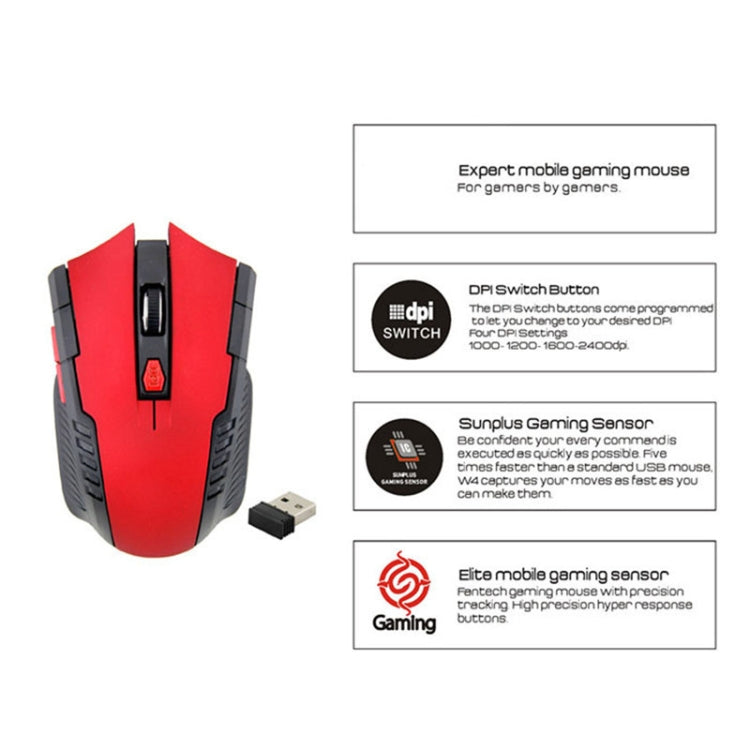 6-keys 2.4G 1600DPI Three-speed Adjustable Wireless Office Mouse(Silver Grey) - Wireless Mice by PMC TechLife | Online Shopping South Africa | PMC TechLife