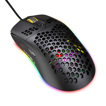 HXSJ X600 6 Keys RGB Luminous Macro Programming Wired Gaming Mouse(Black) - Wired Mice by HXSJ | Online Shopping South Africa | PMC Jewellery | Buy Now Pay Later Mobicred