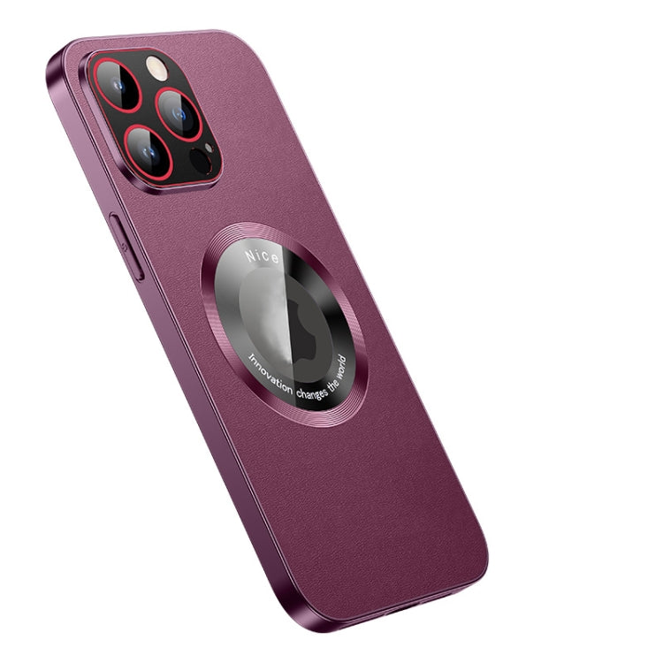 For iPhone 14 Plus R-JUST RH05 Magnetic Leather Metal Phone Case(Purple) - iPhone 14 Plus Cases by R-JUST | Online Shopping South Africa | PMC Jewellery