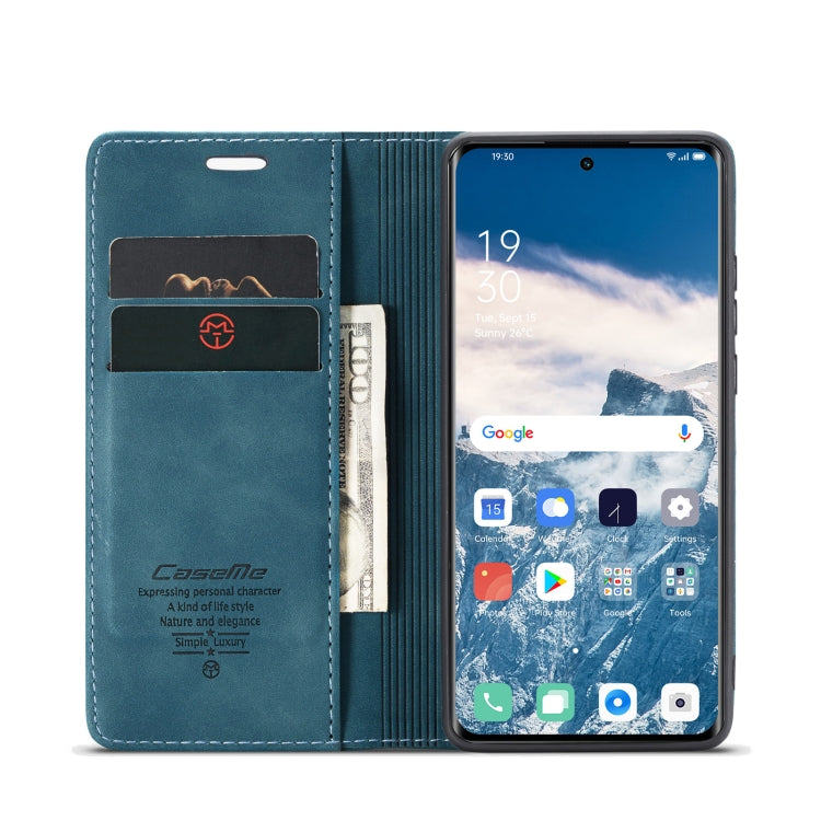 For OPPO Reno8 T 5G CaseMe 013 Multifunctional Horizontal Flip Leather Phone Case(Blue) - OPPO Cases by CaseMe | Online Shopping South Africa | PMC Jewellery | Buy Now Pay Later Mobicred