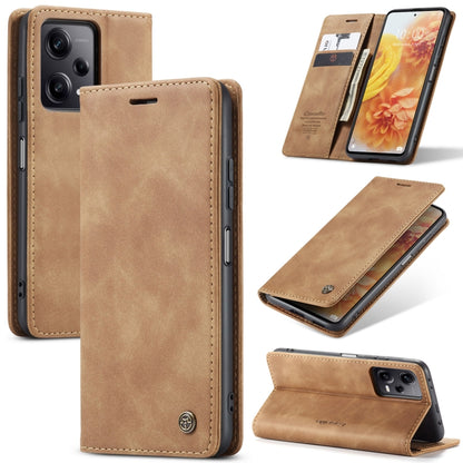 For Xiaomi Redmi Note 12 Pro+ 5G CaseMe 013 Multifunctional Horizontal Flip Leather Phone Case(Brown) - Xiaomi Cases by CaseMe | Online Shopping South Africa | PMC Jewellery | Buy Now Pay Later Mobicred