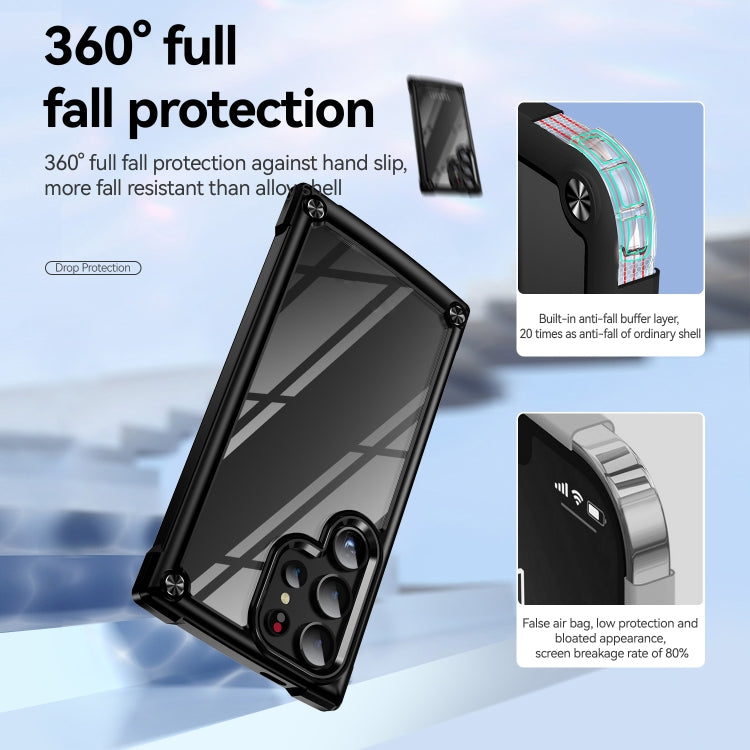 For Samsung Galaxy S24 Ultra 5G TPU + PC Lens Protection Phone Case(Black) - Galaxy S24 Ultra 5G Cases by PMC Jewellery | Online Shopping South Africa | PMC Jewellery