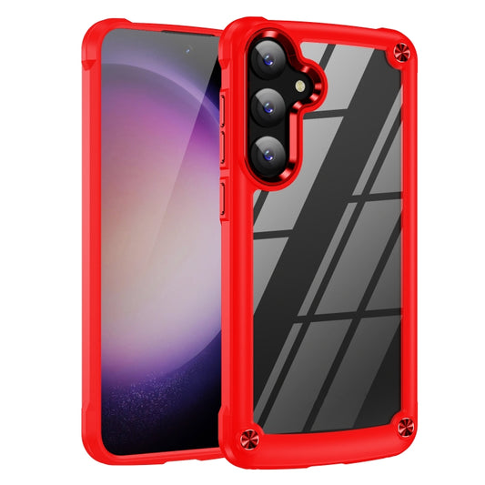 For Samsung Galaxy S24+ 5G TPU + PC Lens Protection Phone Case(Red) - Galaxy S24+ 5G Cases by PMC Jewellery | Online Shopping South Africa | PMC Jewellery