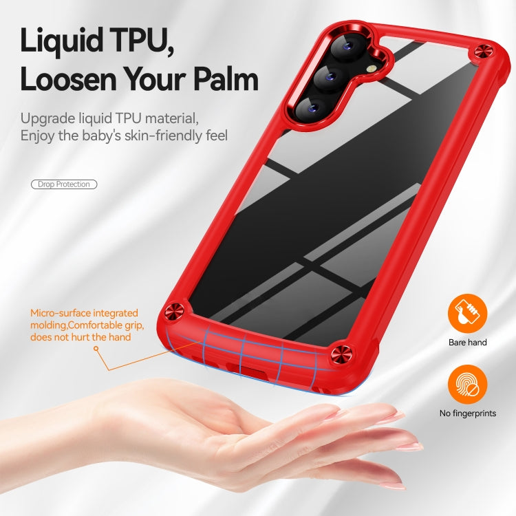 For Samsung Galaxy S24 5G TPU + PC Lens Protection Phone Case(Red) - Galaxy S24 5G Cases by PMC Jewellery | Online Shopping South Africa | PMC Jewellery