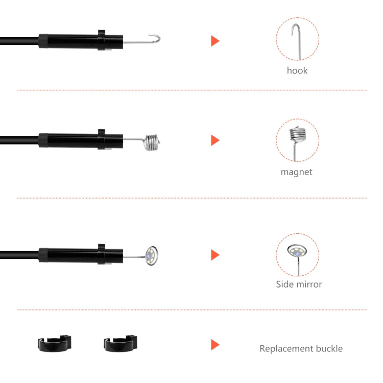P130 5.5mm 4.3 inch Single Camera with Screen Endoscope, Length:2m -  by PMC TechLife | Online Shopping South Africa | PMC TechLife | Buy Now Pay Later Mobicred