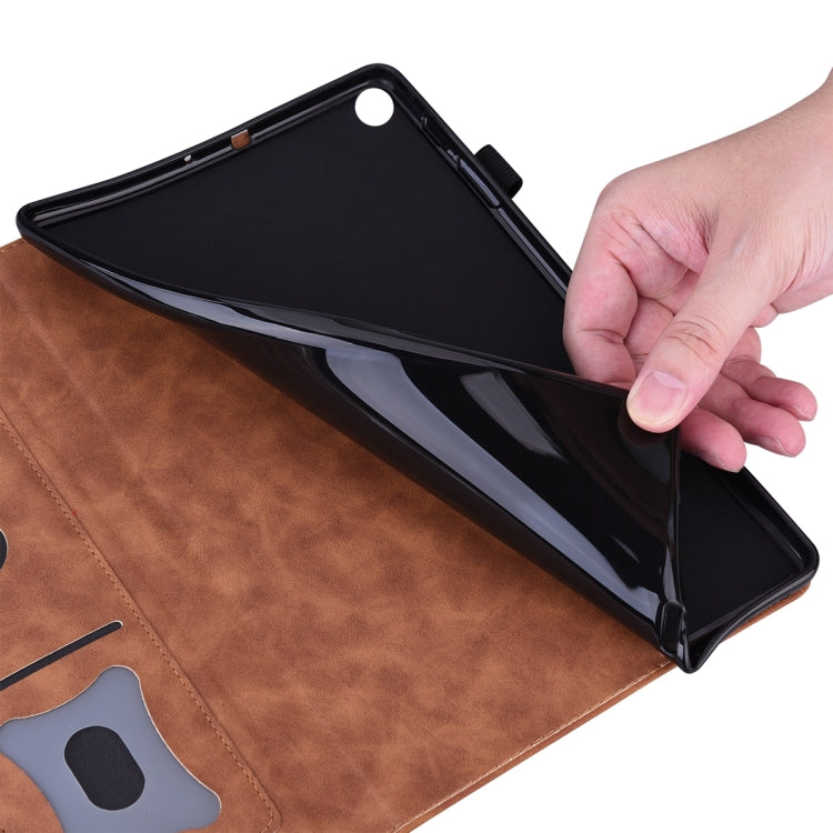 For Lenovo Tab M10 Plus 10.6 3rd Gen 2022 Business Shockproof Horizontal Flip Leather Tablet Case(Brown) - free shipping - PMC TechLife - Order now!