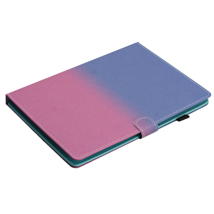 For 10 inch Universal Stitching Gradient Leather Tablet Case(Blue Rose) - 10 - 11 inch by PMC TechLife | Online Shopping South Africa | PMC TechLife | Buy Now Pay Later Mobicred