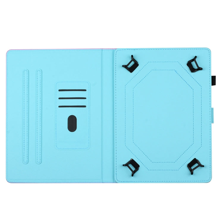 For 10 inch Universal Stitching Gradient Leather Tablet Case(Green Blue) - free shipping - PMC TechLife - Order now!