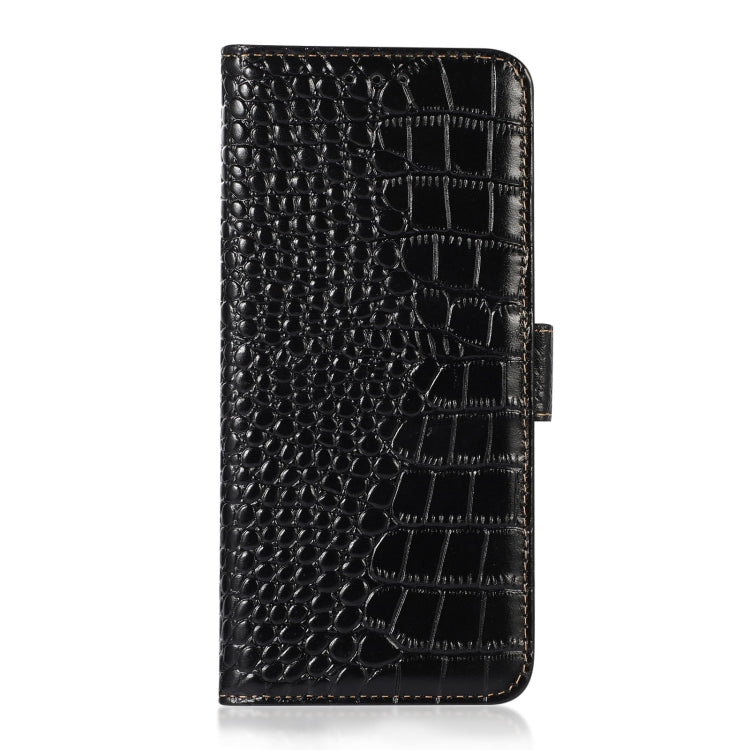 For Nokia G22 4G Crocodile Top Layer Cowhide Leather Phone Case(Black) - Nokia Cases by PMC TechLife | Online Shopping South Africa | PMC TechLife | Buy Now Pay Later Mobicred