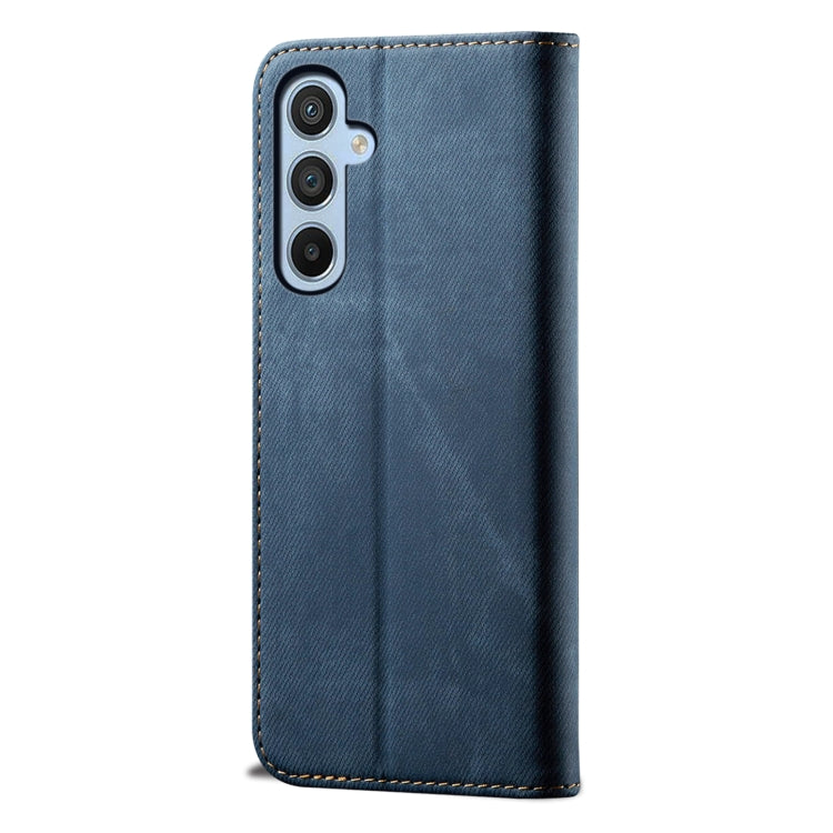 For Samsung Galaxy M54 Denim Texture Leather Phone Case(Blue) - Galaxy Phone Cases by PMC Jewellery | Online Shopping South Africa | PMC Jewellery